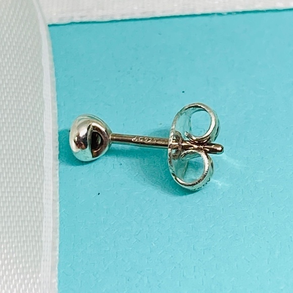 Tiffany & Co Elsa Peretti Diamond Earrings By the Yard .06ct Silver 925 - Picture 3 of 8